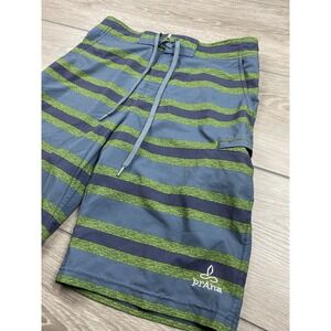Prana Men's Drawstring Swim Surf‎ Board Shorts Blue Green Size 32